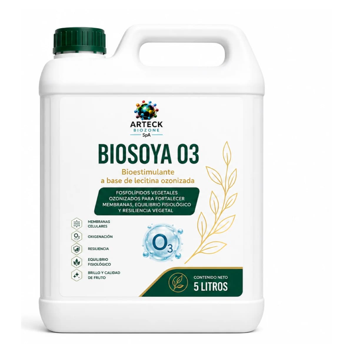 Bidón de BioSoya O3 en formato de 5 litros